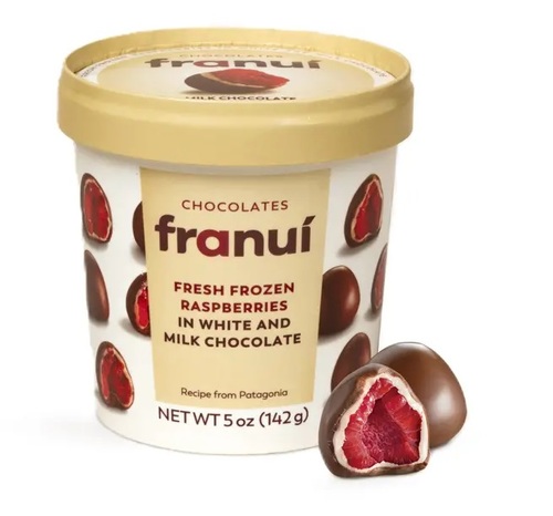 Franui Fresh Frozen Raspberries In White And Milk Chocolate 150 g - Franui Fresh Frozen Raspberries In White And Milk Chocolate 150 g