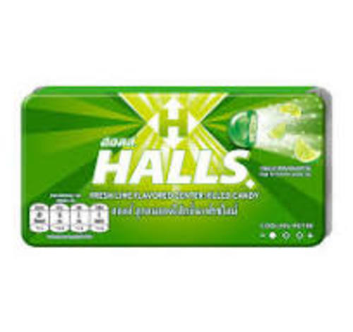 HALLS Fresh Lime Flavored Center Filled Candy 8 Tablets 22.4 g - HALLS Fresh Lime Flavored Center Filled Candy 8 Tablets 22.4 g