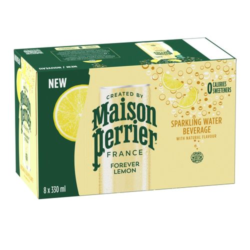 Maison Perrier Lemon Flavoured Carbonated Water 10 PCS X 250 ML - Maison Perrier Lemon Flavoured Carbonated Water 10 PCS X 250 ML