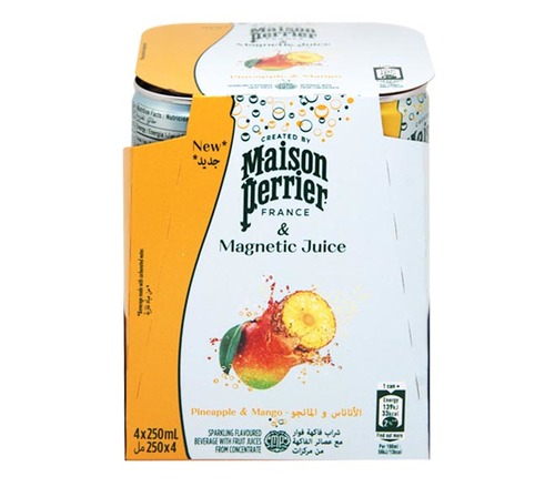 Maison Perrier Sparkling Water Pineapple & Mango 4 PCS X 250 ML - Maison Perrier Sparkling Water Pineapple & Mango 4 PCS X 250 ML