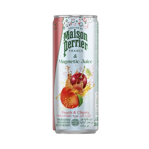 Maison Perrier Sparkling Water Peach & Cherry 250 ML - Maison Perrier Sparkling Water Peach & Cherry 250 ML