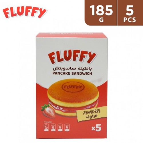 Fluffy Pancake Sandwich Strawberry 5 Pack 185 g - Fluffy Pancake Sandwich Strawberry 5 Pack 185 g