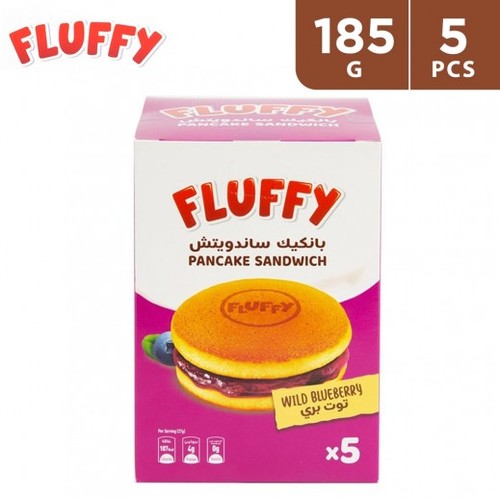 Fluffy Pancake Sandwich Wild Blueberry 5 Pack 185 g - Fluffy Pancake Sandwich Wild Blueberry 5 Pack 185 g