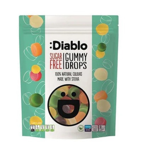 Diablo Gummy Drops Sweets Sugar Free 75 g - Diablo Gummy Drops Sweets Sugar Free 75 g