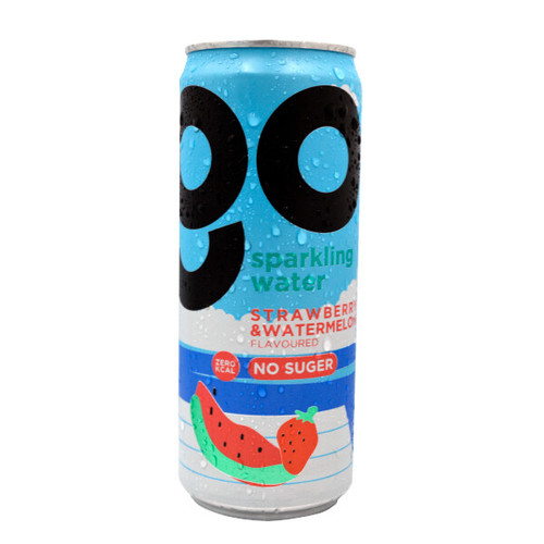 Go Sparkling Drink Strawberry & Watermelon Zero Sugar & Calories 330 ML - Go Sparkling Drink Strawberry & Watermelon Zero Sugar & Calories 330 ML
