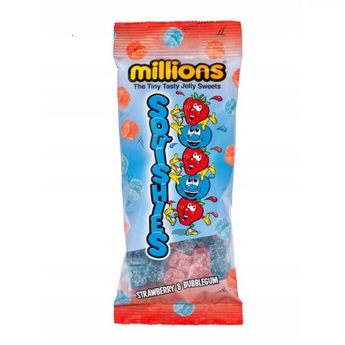 Millions Squishies Strawberry & Bubble Gum Flavour 150 g - Millions Squishies Strawberry & Bubble Gum Flavour 150 g