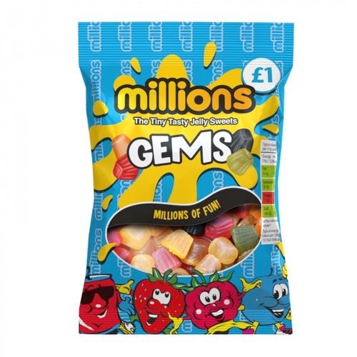 Millions Gems Helly Sweets 120 g - Millions Gems Helly Sweets 120 g