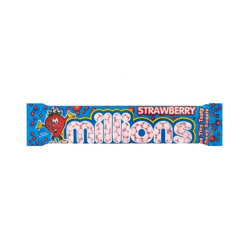 Millions Strawberry Chewy Sweets Flavour 45 g - Millions Strawberry Chewy Sweets Flavour 45 g