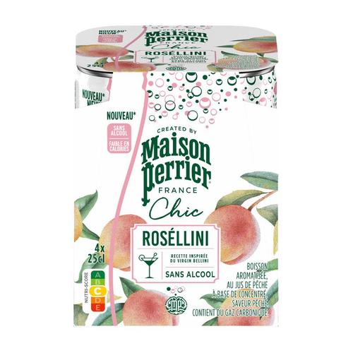 Maison Perrier Rosellini Flavoured Carbonated Water 250 ML X 4 Pcs