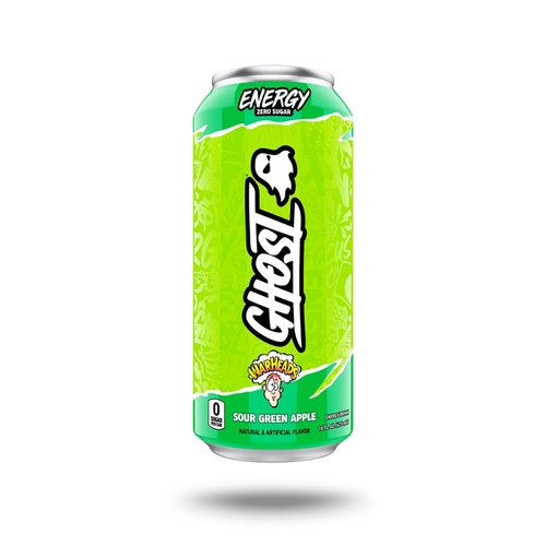 Ghost Energy Drink Zero Sugar WaHeads Sour Green Apple 473 ML - Ghost Energy Drink Zero Sugar WaHeads Sour Green Apple 473 ML