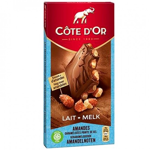 Cote Dor Lait Milk Amandes Caramel 180 g - Cote Dor Lait Milk Amandes Caramel 180 g