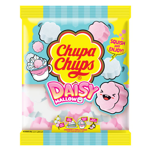 Chupa Chups Daisy Marshmallow Strawberry & Vanilla Flavour 280 g - Chupa Chups Daisy Marshmallow Strawberry & Vanilla Flavour 280 g