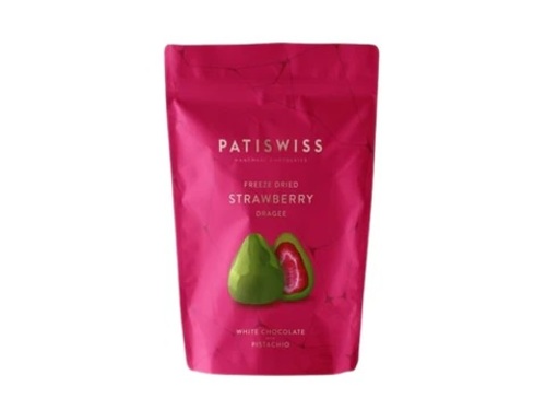 PATISWISS Freeze Dried Strawberry White Chocolate & Pistachio 80 g - PATISWISS Freeze Dried Strawberry White Chocolate & Pistachio 80 g