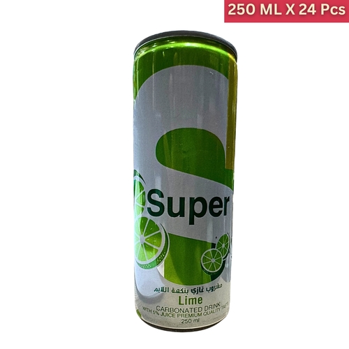 Super Lime Carbonated Drink 24 Pieces X 250 ml