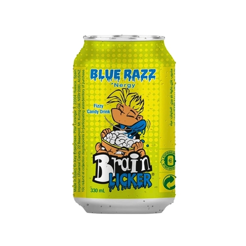 Brain Licker Blue Razz Fizzy Candy Drink 330 ML