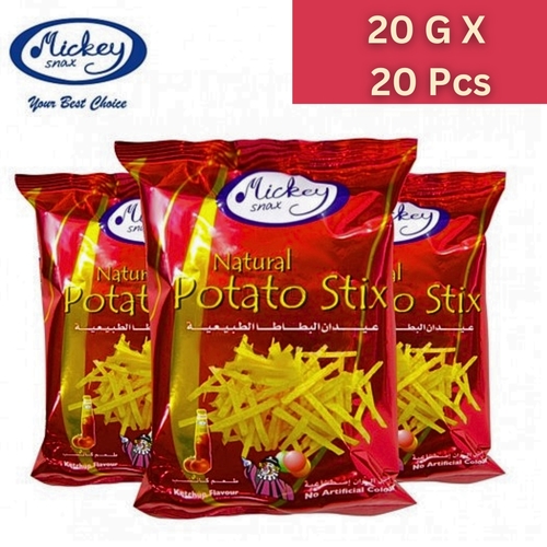 A Bag of 20 Pieces Mickey Potato Sticks Ketchup 19 G