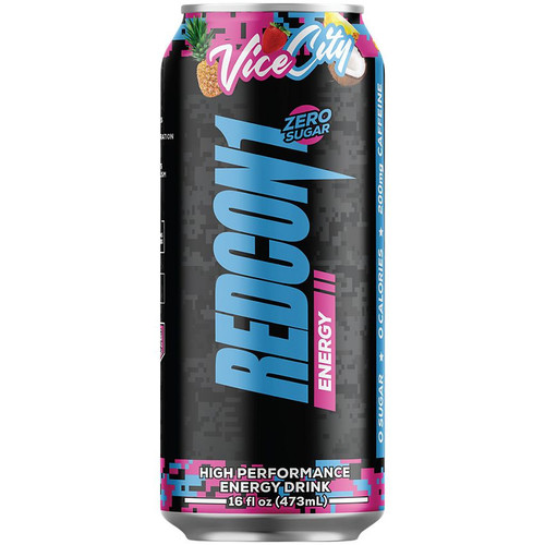 Redcon1 Energy Drink Vlice City Zero Sugar 200mg Caffeine 473ml