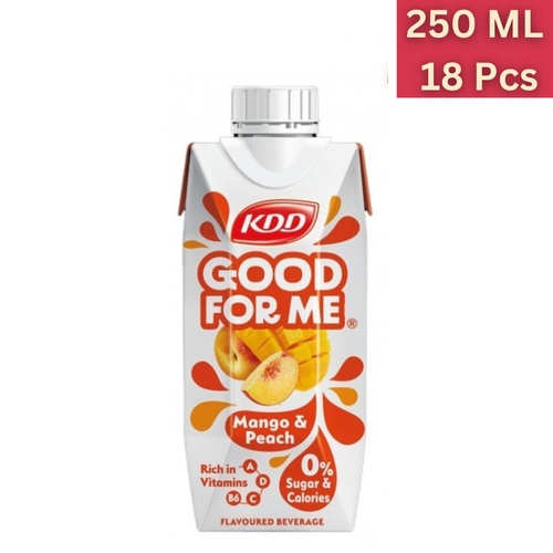 KDD No Sugar Added Good For Me Mango & Peach Flavored Juice 18×250 ml