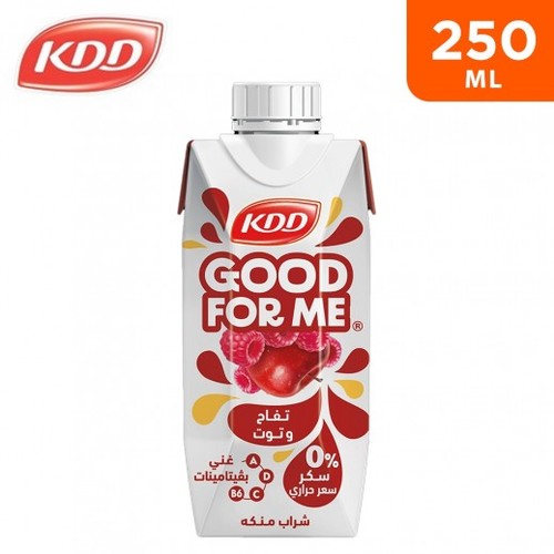 KDD No Sugar Added Good For Me Apple & Raspberry Flavored Juice 250 ml