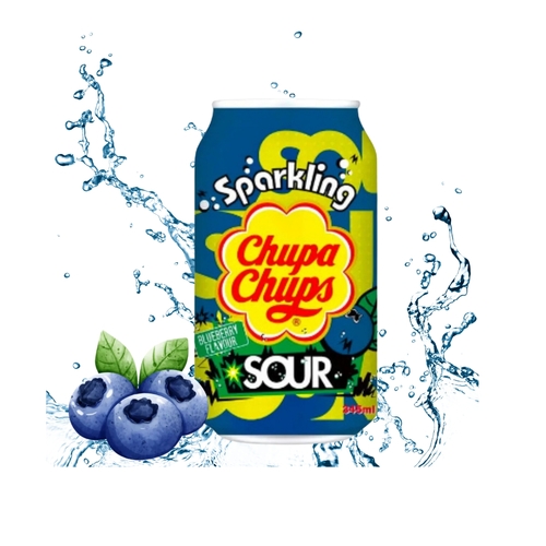 Chupa Chups Sparkling BlueBerry Sour Flavour 345 ml