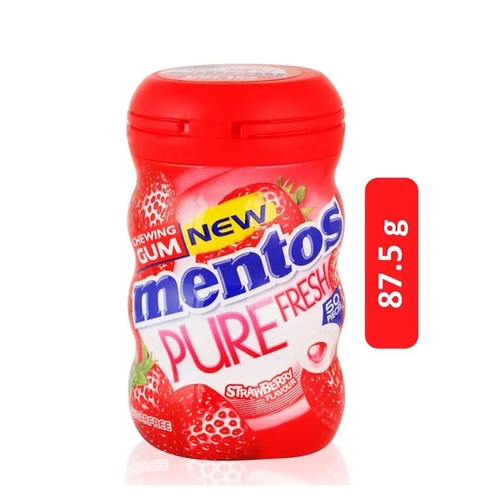 Mentos Gum Pure Fresh Strawberry Sugar Free 50 Pcs X 87.5 G