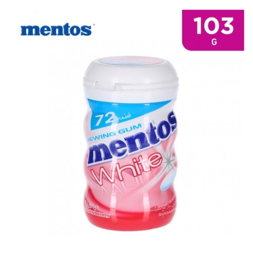 Mentos White Strawberry SugarFree 72 Pcs X 103 G