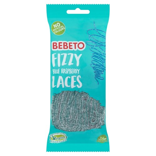 Bebeto Fizzy Blue Raspberry Laces 160 G