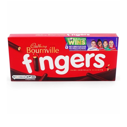 Cadbury Bournville Fingers Dark Chocolate Biscuits 114 G