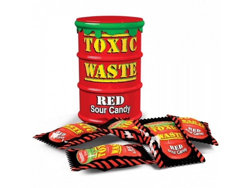 Toxic Waste Red Sour Candy Drum 42 g‏ - Toxic Waste Red Sour Candy Drum 42 g‏