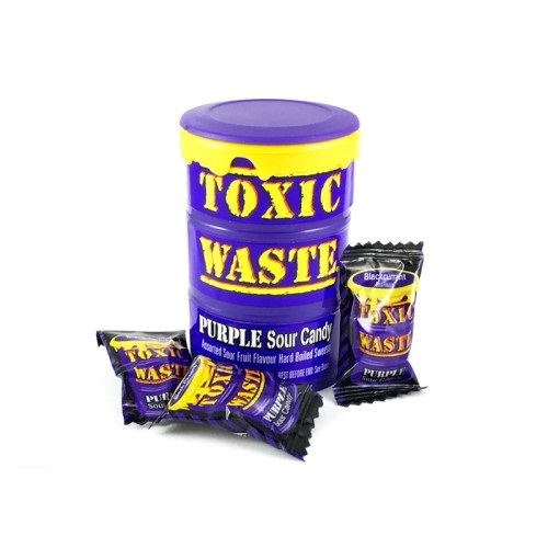 Toxic Waste Purple Sour Candy Drum 42 g‏ - Toxic Waste Purple Sour Candy Drum 42 g‏