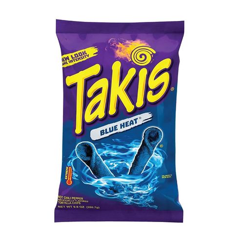 Takis Blue Heat Hot Chili Pepper Lime Tortilla Chips 310 G - Takis Blue Heat Hot Chili Pepper Lime Tortilla Chips 310 G