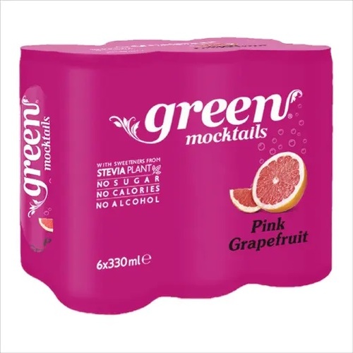 Green Mocktails Pink Grapefruit Soft Drink 330 ML X 6 Pcs - Green Mocktails Pink Grapefruit Soft Drink 330 ML X 6 Pcs