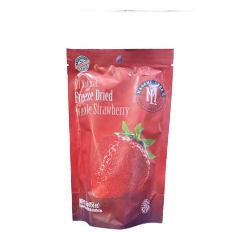 Madame Liras Freeze Dried whole Strawberry 16 g - Madame Liras Freeze Dried whole Strawberry 16 g