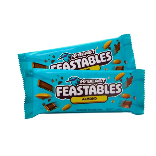 Mr Beast Feastables Almond MilkChocolate With Almond Chunks 60 G