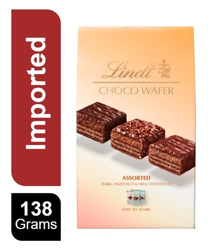 Lindt Dark , Milk Chocolate & Hazelnuts Choco Wafer 138 g - Lindt Dark , Milk Chocolate & Hazelnuts Choco Wafer 138 g