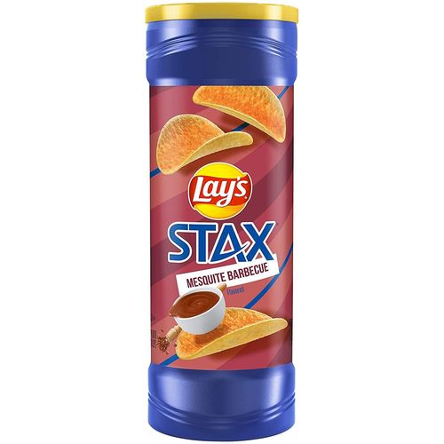 Lays Stax Mesquite Barbecue Potato Crisps 155.9 g - Lays Stax Mesquite Barbecue Potato Crisps 155.9 g