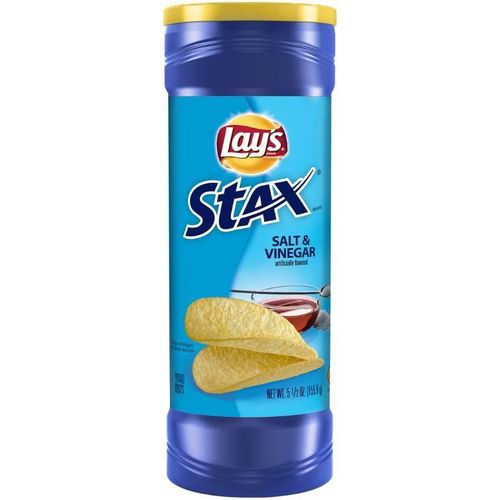 Lays Salt & Vinegar Stax Potato Chips 155.9 g - Lays Salt & Vinegar Stax Potato Chips 155.9 g