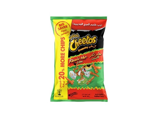 Cheetos Crunchy Flamin' Hot Lime Puffed Corn 228g - Cheetos Crunchy Flamin' Hot Lime Puffed Corn 228g