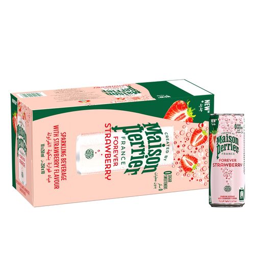 Maison Perrier Strawberry Flavoured Carbonated Water 10 PCS X 250 ML - Maison Perrier Strawberry Flavoured Carbonated Water 10 PCS X 250 ML