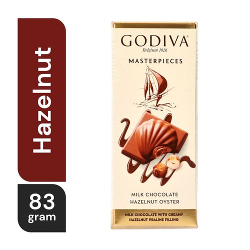 GODIVA Bar Milk Chocolate Hazelnut Filling 83 g - GODIVA Bar Milk Chocolate Hazelnut Filling 83 g