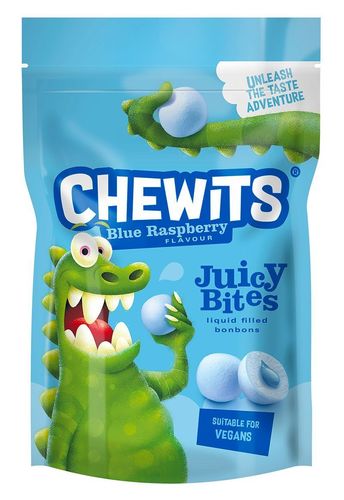 Chewits Blue Raspberry Juicy Bites 115 g - Chewits Blue Raspberry Juicy Bites 115 g