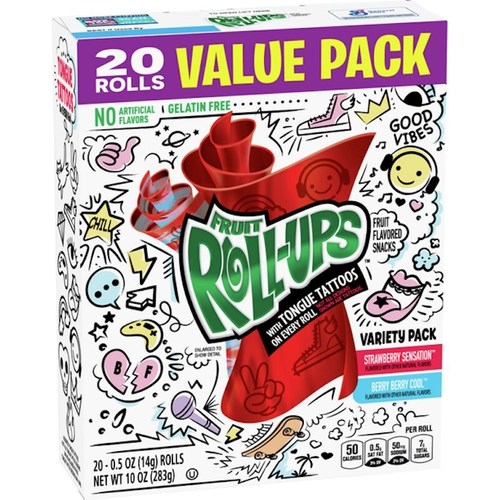 Fruit Rollups Variety Pack 20 Rolls 282 g - Fruit Rollups Variety Pack 20 Rolls 282 g