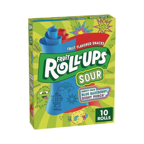 Fruit Rollups Sour Variety Pack 10 Rolls 141 g - Fruit Rollups Sour Variety Pack 10 Rolls 141 g