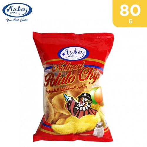 Mickey Salt Natural Potato Chips 80 g - Mickey Salt Natural Potato Chips 80 g