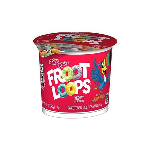 Kelloggs Froot Loops Cereal Cup 42 g - Kelloggs Froot Loops Cereal Cup 42 g