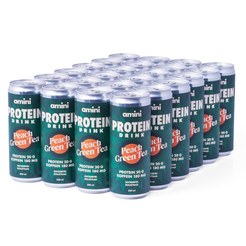 Carton 24 Pcs Amini Protein Drink Peach Green Tea Caffein 105 mg Protein 20 g - Carton 24 Pcs Amini Protein Drink Peach Green Tea Caffein 105 mg Protein 20 g