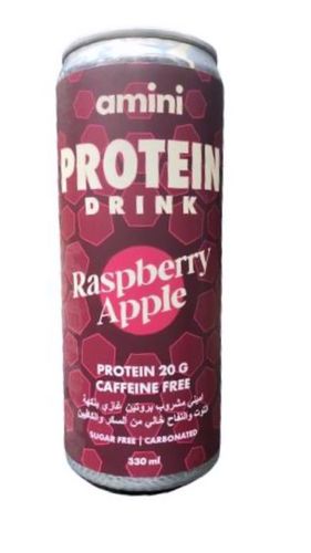 Amini Protein Drink Raspberry Apple Caffein Free Protein 20 g - Amini Protein Drink Raspberry Apple Caffein Free Protein 20 g