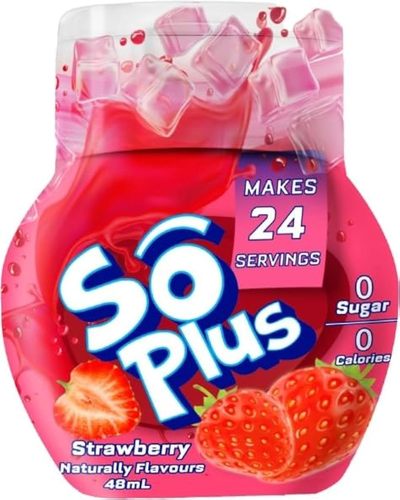 So Plus Strawberry  Water Enhancer 48 ml - So Plus Strawberry  Water Enhancer 48 ml