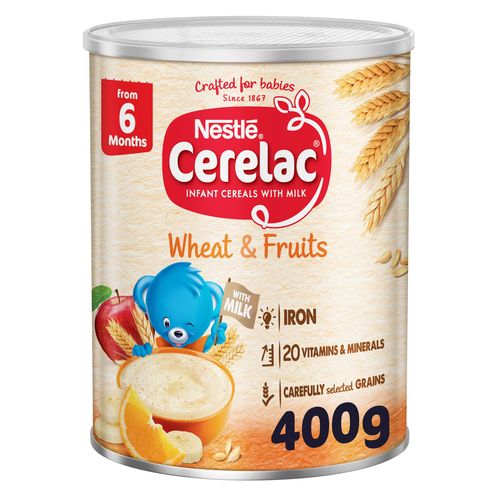 Nestle Cerelac Wheat & Fruits From 6 Months 400 g - Nestle Cerelac Wheat & Fruits From 6 Months 400 g