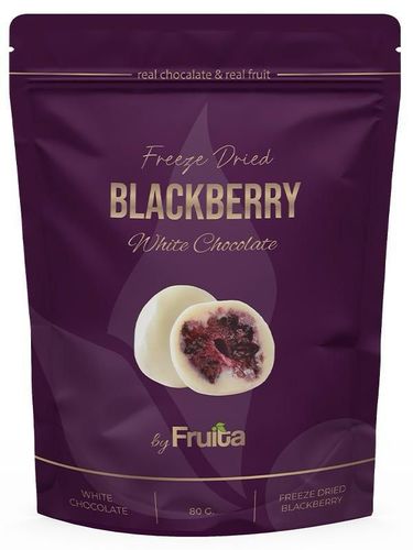 Fruita Freeze Dried Blackberry White Chocolate 80 g - Fruita Freeze Dried Blackberry White Chocolate 80 g